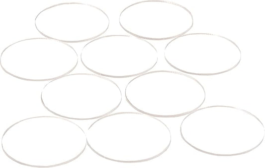 The Broken Token Clear Circle Miniature Bases - Visible & New Miniature Bases with Clear Acrylic and MDF Bases - Pack of 10 (2")