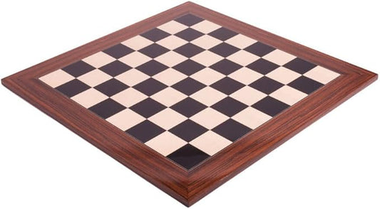 The House of Staunton Standard Traditional Chess Board - 2.25" (Black Anegre & Bird's Eye Maple - Gloss Finish)