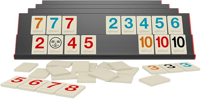 Rummikub Premium Edition by Pressman - Features Racks - Large Number Engraved Tiles and a Storage Bag for The Ultimate Rummikub Experience by Pressman , Silver