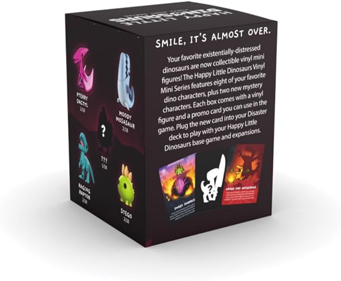 TeeTurtle Happy Little Dinosaurs - Vinyl Mini Figures Mystery Box Series, Black