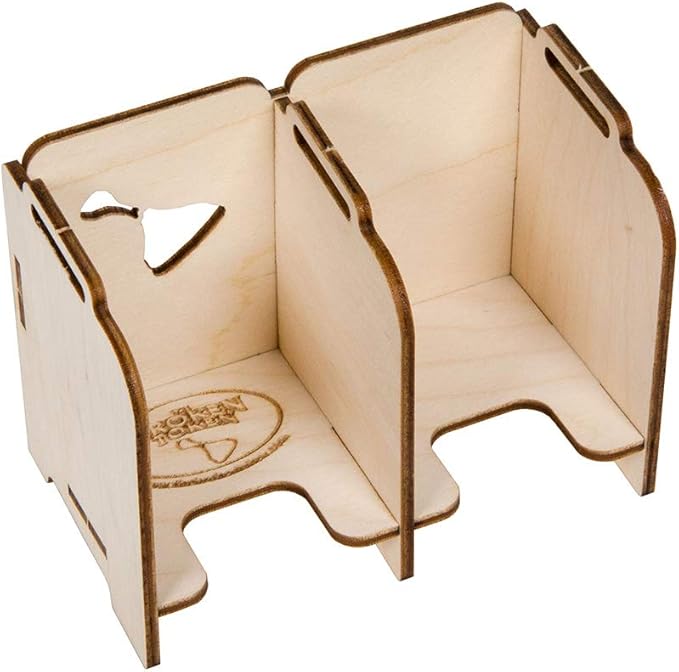 Broken Token Mini Stacking Tabletop Game Organizer with 2 Trays - Wooden Card Stand with Rows, Card Holder