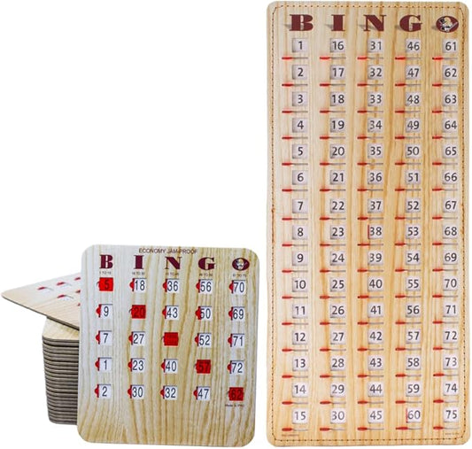 MR CHIPS 100 Bingo Cards with Sliding Windows and Master Board