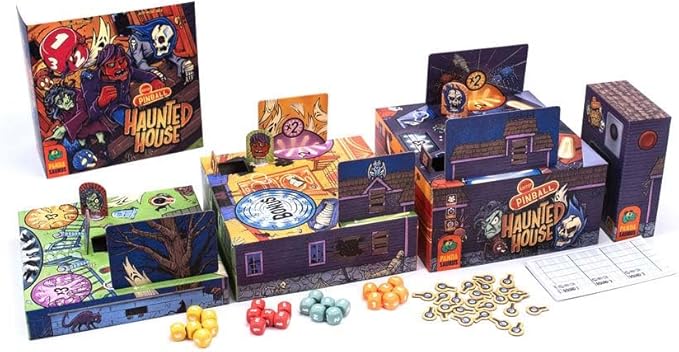 Boxtop Pinball: Haunted House - Exciting Family Pinball Adventure! Fun Monster Themed Tabletop Game for Kids & Adults, Ages 8+, 1-4 Players, 15 Minute Playtime, Made by Pandasaurus Games
