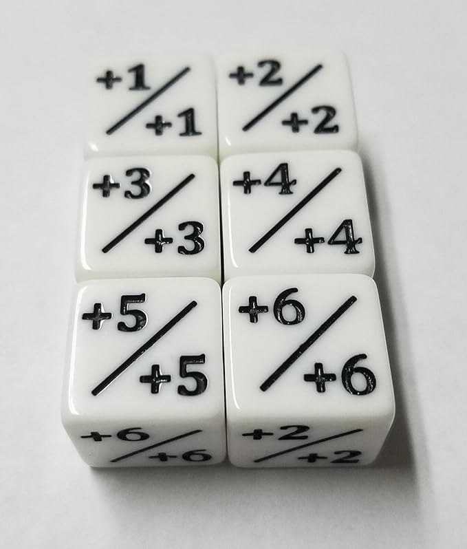 2PCG Dice Counter Set Compatible with Vs. System / 17 Unique Counters/Positive & Negative Counters, Wound Counters and Purple d6 for XP