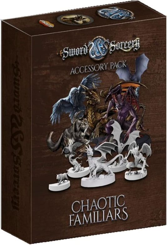 Sword & Sorcery Miniatures - Chaotic Familiars - 5 32MM Unpainted Plastic Miniatures by Ares Games-Sword & Sorcery Accessory Pack - Dungeons and Dragons Miniatures - DND and Other Table Top RPG Games