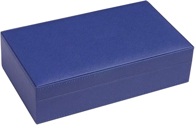 Silverman & Co. Double 6 Large Black Domino Set - Blue Case
