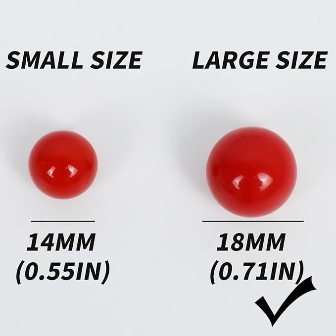 Large Size18MM 30 Wahoo Board Game Replacement Marbles 5 Each of 6 Colors 6 Dice and a Play Bag for Wahoo Board Game