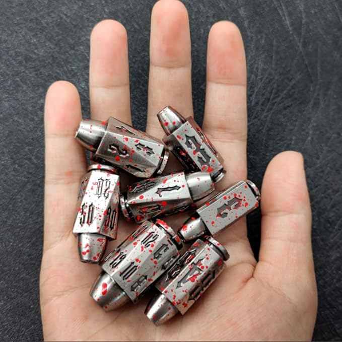 Metal Bullet Dice Set/Unique DND dice for Dungeons and Dragons Role Playing Games