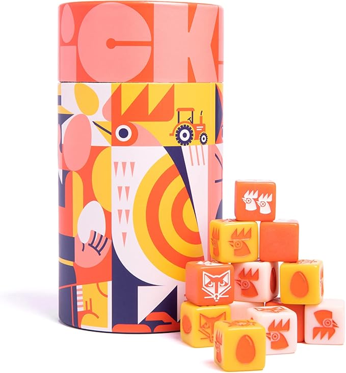 Keymaster Games Chicken! - A Fast-Paced Dice Game | Ideal Fun and for Kids Parties, Teens, and Adults | Portable & Travel-Friendly | Perfect for Game Night, Family Fun, and Gift Giving
