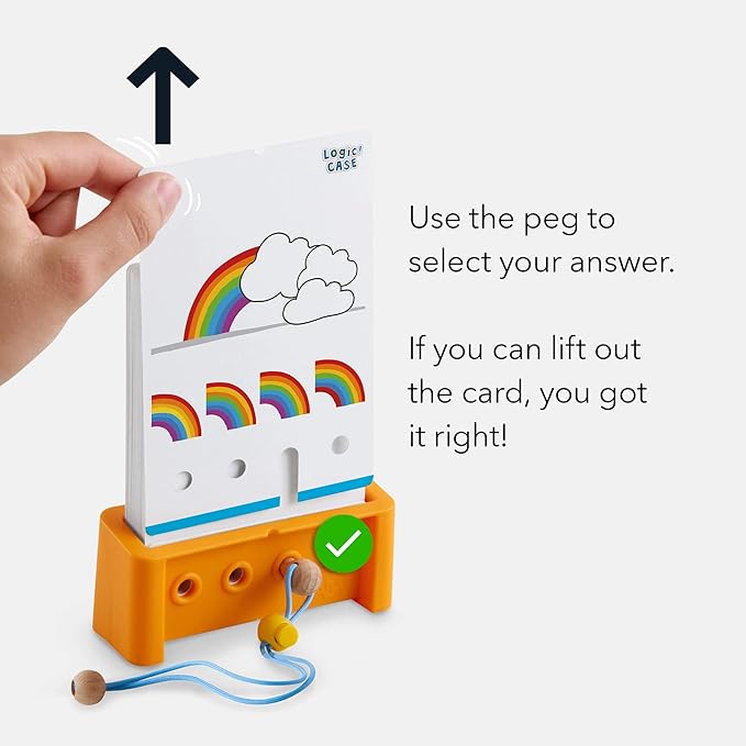 HABA Logic! CASE Starter Set 6+- Brain Teaser Puzzles and Car Games, A Single Player Handheld Game to Develop Critical Thinking for Kids