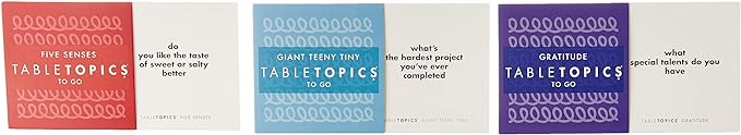 TableTopics Kids Conversation Pack Card Game - 120 Conversation Starter Cards for Family Play, Engage and Connect with Children, Boxed Set of 3 Topics