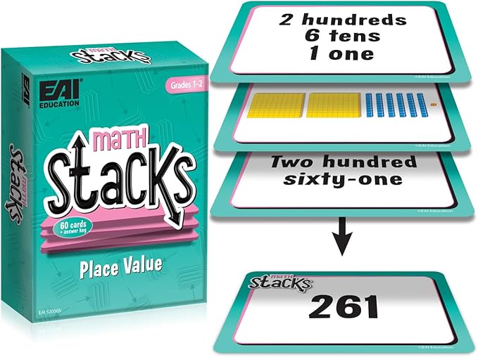 EAI Education Math Stacks Place Value Game: Grades 1-2