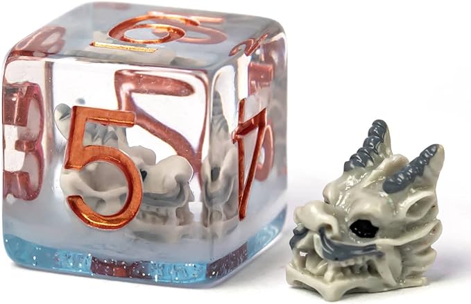 UDIXI 7-Die Resin DND Dice Set, D&D Polyhedral Dice Set Dragon RPG Dice for Dungeons and Dragons Role Playing Games Pathfinder Tabletop Game