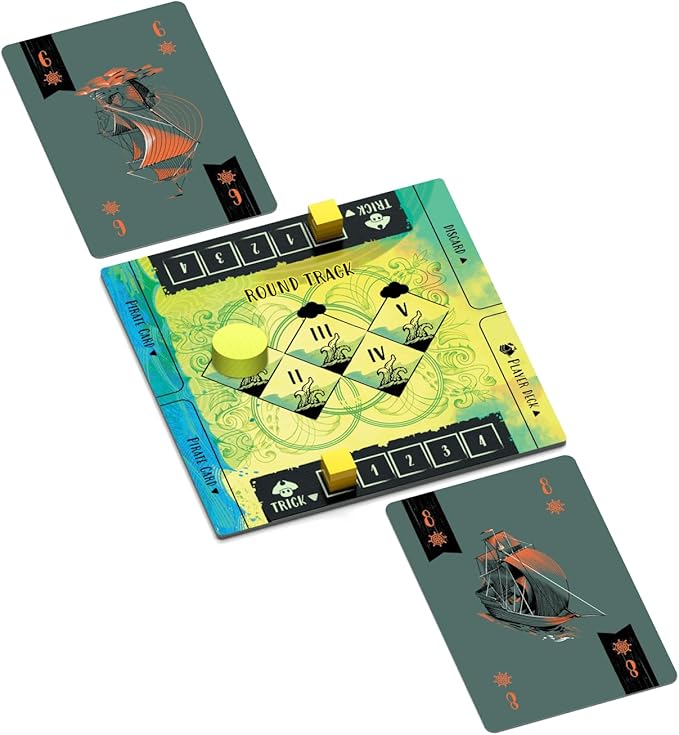 Sail Board Game - Co-op Trick Taking Game - 2 Players - 20 Minute Play Time (Sail Base Game)