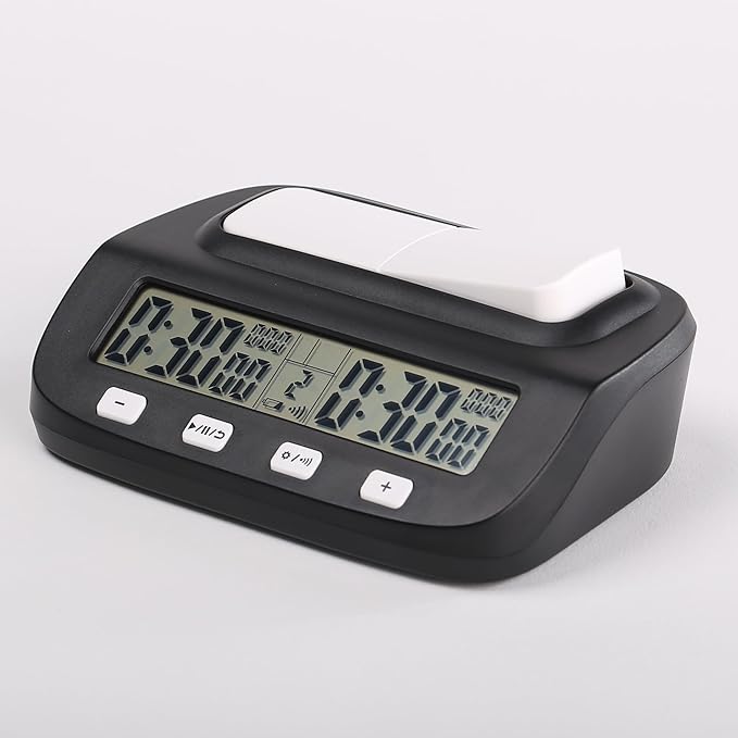 Chess Clock Digital Chess Timer for Professional Tournament Competition with Bonus Delay Count Down Up Function 2 Players Board Game Timer
