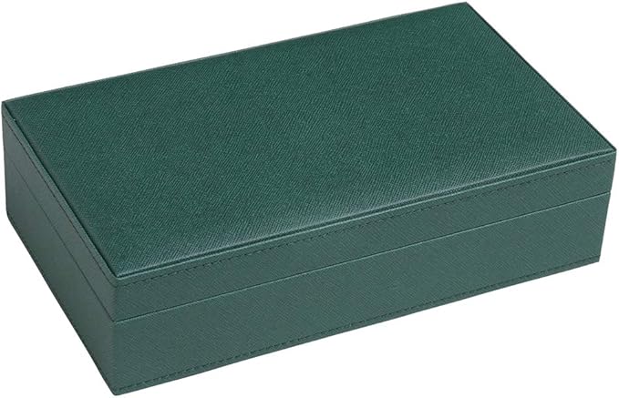 Silverman & Co. Double 6 Large Black Domino Set - Green Case