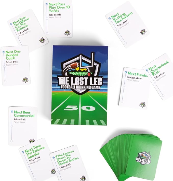 Beer Pressure The Last Leg - Live Football Drinking Game. Perfect for Game Days, Tailgates, Parties, and Pre Games.