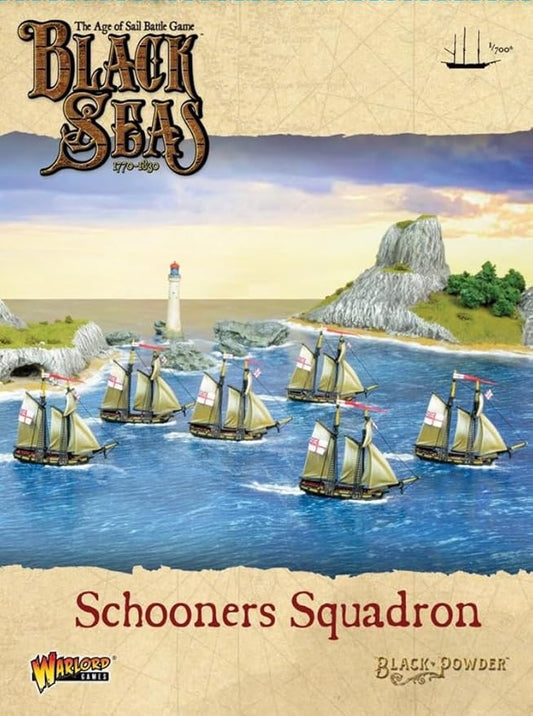 Warlord Black Seas The Age of Sail Schooners Squadron for Black Seas Table Top Ship Combat Battle War Game 792410003, Unpainted