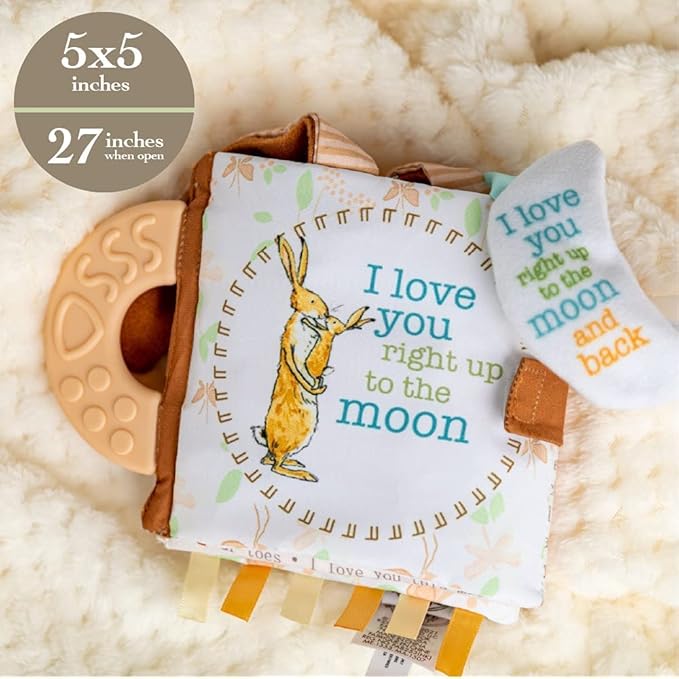 I Love You to The Moon and Back Gift Set with Guess How Much I Love You Board Book by Sam McBratney, Nutbrown Hare Plush Bean Bag, On-The-Go Activity Learning Toy, and Book Bag (a Timeless Classic)