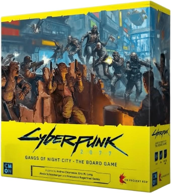 CMON Cyberpunk 2077: Gangs of Night City Board Game - Conquer Night City in This Immersive Sci-Fi Strategy Game! Adventure Game, Ages 14+, 1-4 Players, 90-120 Min Playtime, Made
