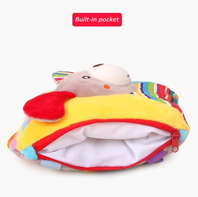 Toddler Early Learning with Buckles,Plush Soft Travel Toy- Toy with Basic Life Skills Children's Plush Travel Activity Game-Children Educational Learning