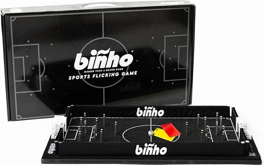 Binho Board Classic Board Game - 2-Player Fast-Paced Finger Flick Pinball Family Board Games - Portable Tabletop Sports Game Set for Any Occasion