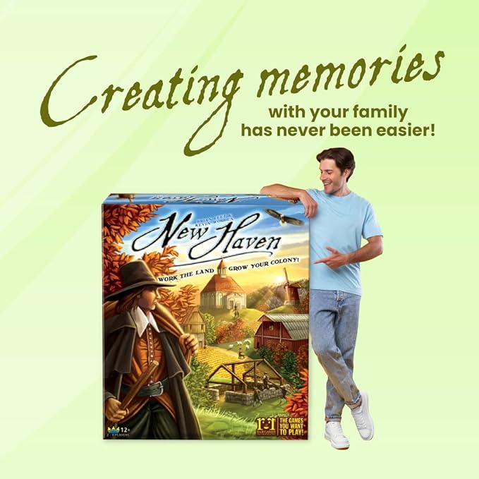 R&R Games New Haven Board Game: A Strategic Tile-Laying Board Game for Family Night