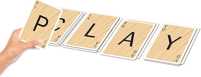Winning Moves Scrabble Slam The Original 2000's Mega Hit Scrabble Card Game Games USA, Fast-Paced Card Game Version of Scrabble, for 2 to 4 Players, Ages 8+, Red