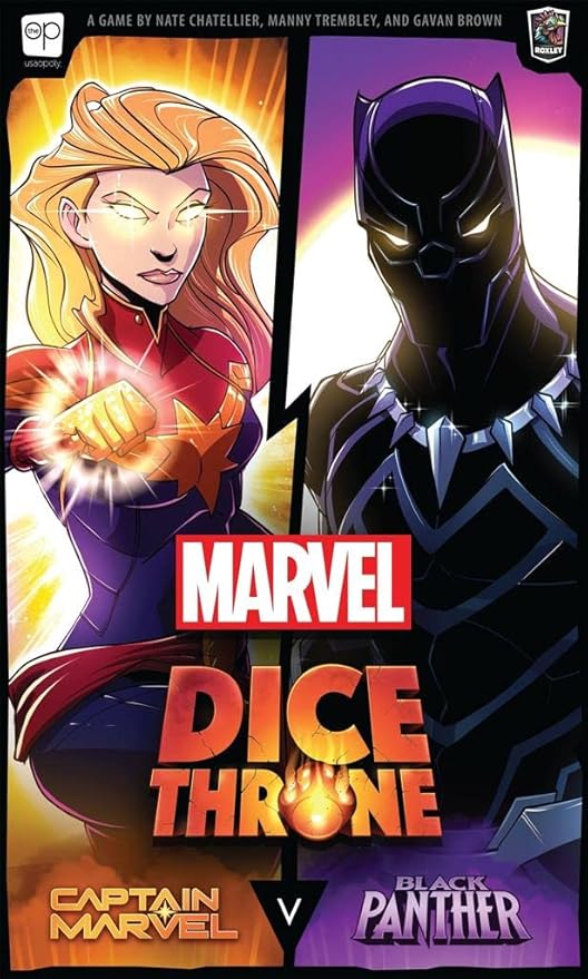 Marvel Dice Throne | 2 Hero Box Featuring Captain Marvel, Black Panther | Standalone Competitive Dice Game | Officially-Licensed Marvel Game | Compatible with The Dice Throne Ecosystem