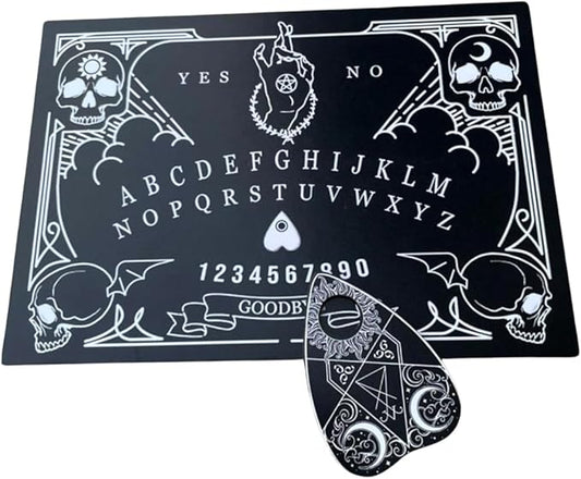 Spirit Calling Black Mini Design Oui Board Game for Spirit Hunt with Planchette and Detailed Instruction Halloween