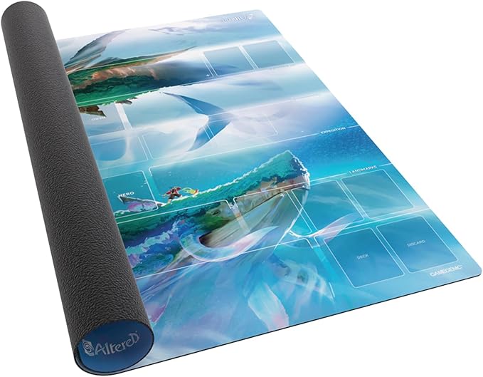 Altered Prime Game MAT XL - Officially Licensed Two-Player TCG Playmat with Anti-Slip Back, Ultra-Fine Surface, Designated Zones, Soft Cushioning, Full-Color Artwork, 70x75cm, Made by Gamegenic
