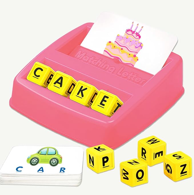 Educational Toys for 3 4 5 Year Old Boys Girls, Matching Letter Game Preschool Learning Activities for Kids Ages 3-8 Years Christmas Birthday Gifts for 3-6 Years Old Learning Toys for Toddlers