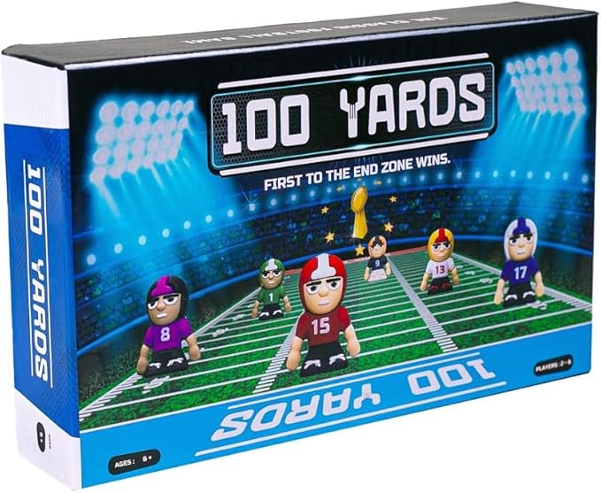100 Yards Football Board Game | 2 to 6 Players | School, Birthday for Kids | Classroom and Family Games | Ages 6+ | 2nd Edition (Modern)