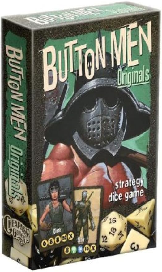 Cheapass Games Button Men: Originals - Expansion Strategy Dice Game, Cheapass Games, Greater Than Games, 50 First Edition Characters