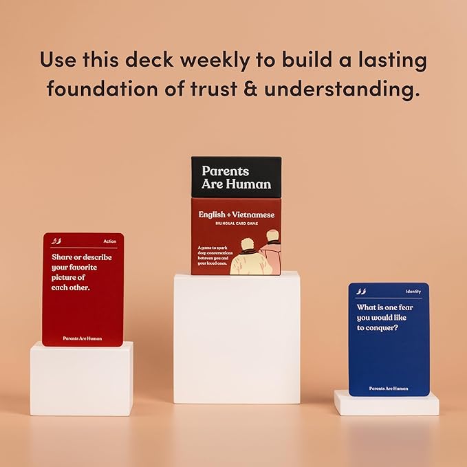 Parents Are Human Bilingual Conversation Cards, English + Vietnamese