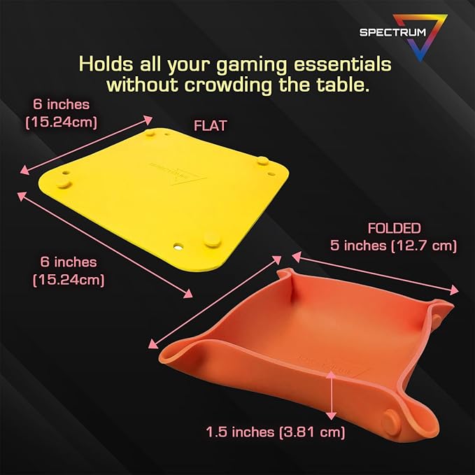 BCW Spectrum Bit Trays - 6 Foldable Silicone Trays for Board Game Storage
