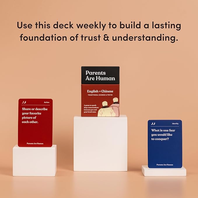 Parents Are Human Bilingual Conversation Cards, English + Traditional Chinese