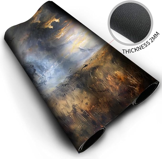 MTG Playmat 23.6x13.8 Inch Board Game Card Game Trading Card Game Mat Mouse Pad TCG Game Mat Stitched Edge Smooth Surface Rubber Base for Board Games,Card Showdown. (Mt74)