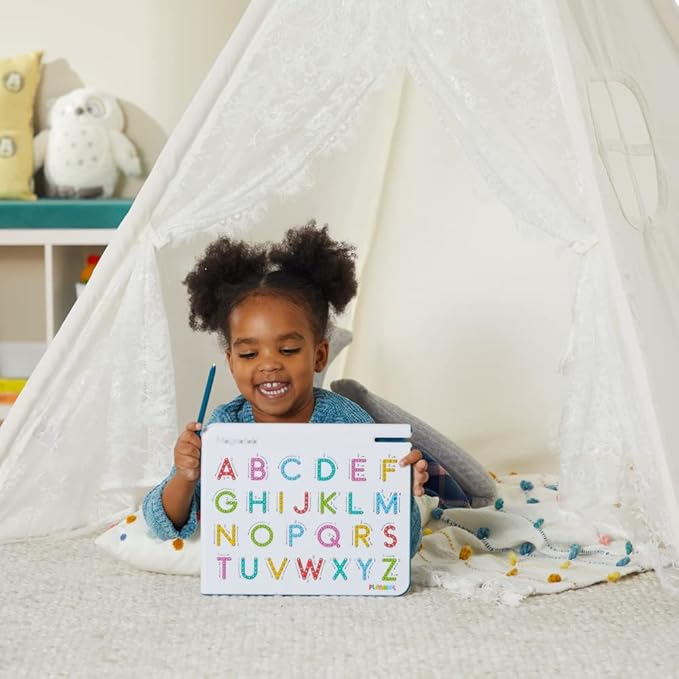 Playskool Magnatab — A to Z Uppercase Letters — Magnetic Board Toy Letter Tracing for Toddlers Learning and Sensory Drawing — for Kids Ages 3 and Up