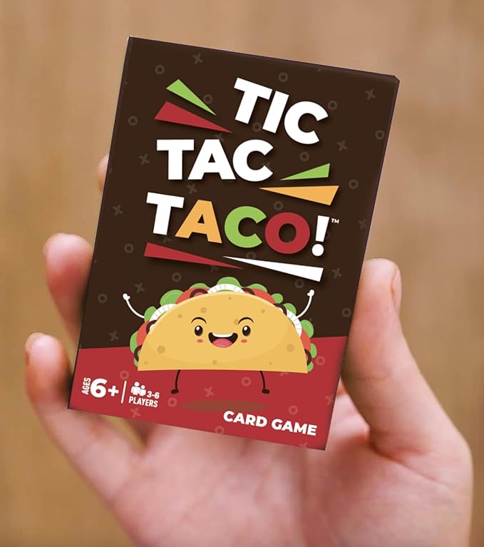 Tic Tac Taco - Family Card Game for Kids & Adults - Funny Card Games, Indoor Games for Groups, Fun Family Bonding - Easy to Play for Young Kids Ages 6+, 3-6 Players, 30min Playtime by Donut & Lola