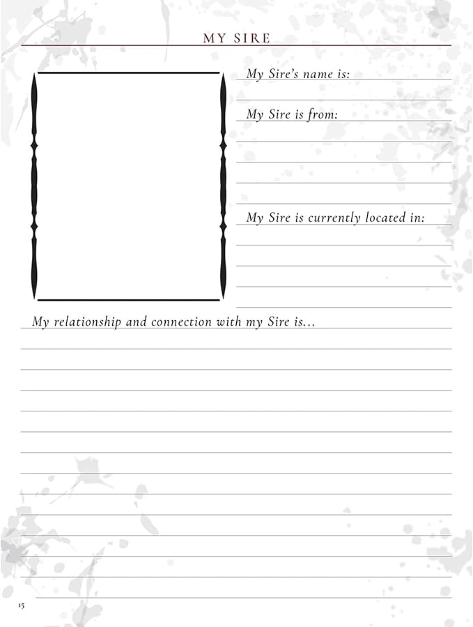 Renegade Game Studios Vampire: The Masquerade 5th Edition Roleplaying Game Expanded Character Sheet Journal, Ages 18+, Roleplaying Game Accessory