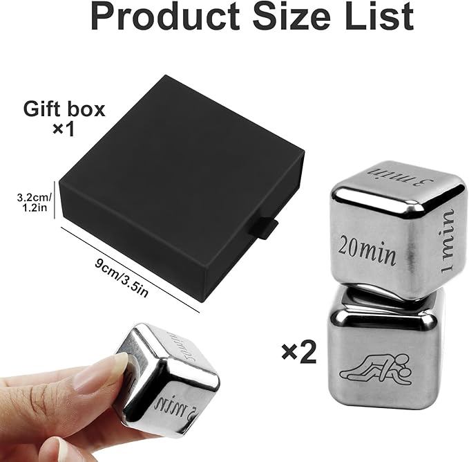 2Pcs Date Night Dice Gifts for Men Women Valentine's Day Gifts for Boyfriend Girlfriend Decision Dice Couples Gift Ideas Funny Couple Dice Game for Husband Wife Birthday for Her Him New Year's Gift