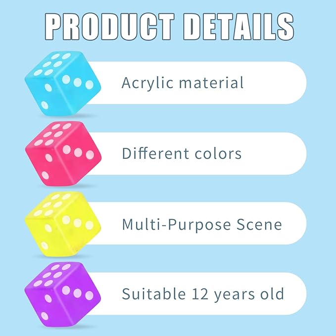 100 Pack Small Dice Set 5mm with 1 Velvet Bag - 6 Sided Mini Dice Set for Casino Night Parties & Early Elementary Math Learning