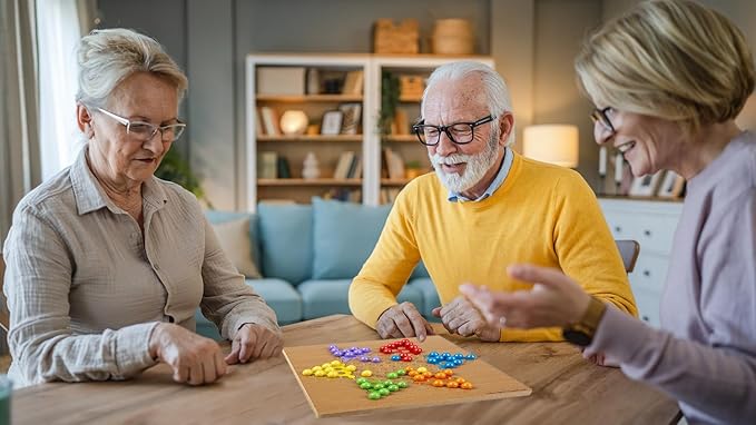 The Dreidel Company Classic Wooden Board Games, Great for Prizes, 10" (10" Wooden Chinese Checkers)
