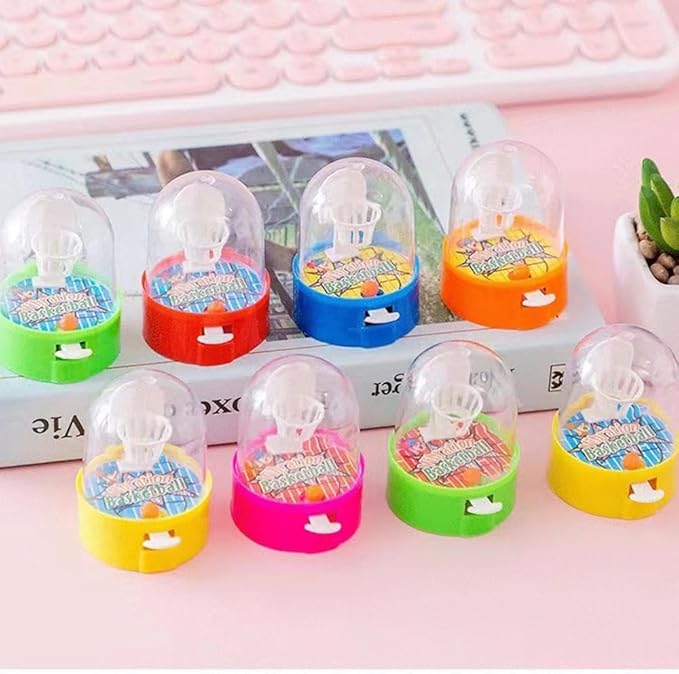 24 Pack Mini Finger Basketball Shooting Game, Basketball Party Supplies Favors Handheld Desktop Table Basketball Game Toys Fidget Game Birthday Party Decorations Supplies Random Color