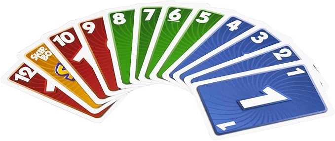 Mattel Games, Skip-BO Card Games for Ages +7, Card sequencying Family Game from UNO Creators, 52370, Display