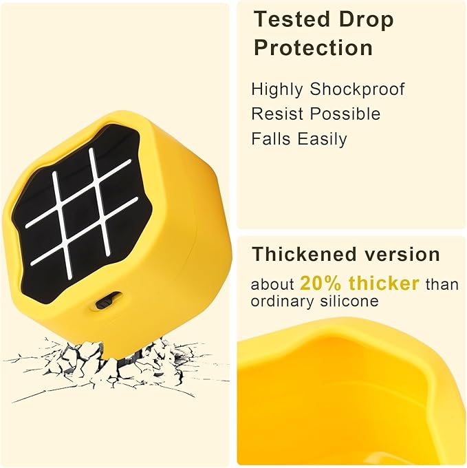YouKnow Silicone Case Compatible with GiiKER Tic Tac Toe Bolt Game 3-in-1 Handheld Puzzle Game Console, Fidget Toys Board Games Cover for Kids and Adults (Case Only) (Yellow)