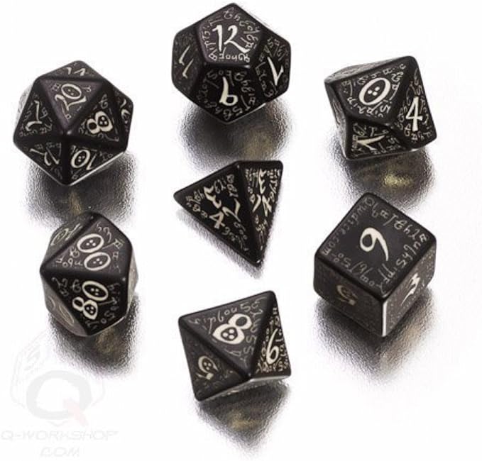 Elvish Dice Black/Glow-in-the-Dark (7) Board Game