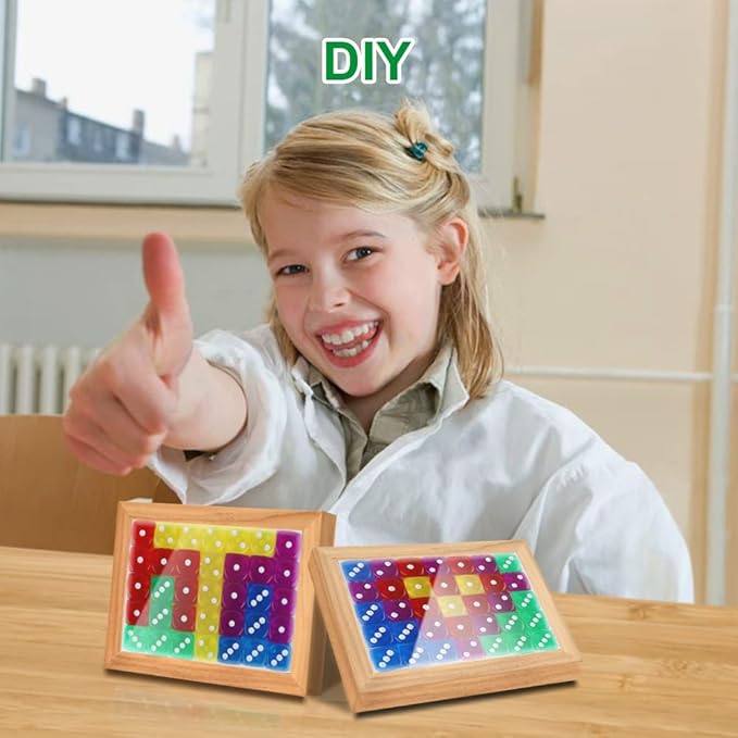 100 Pieces 16MM Colored Dice Set, Standard Bulk Colors Dices, Classroom Dice, Translucent 6 Sided Games Dice for Board Games, Parties, Classroom Math Games