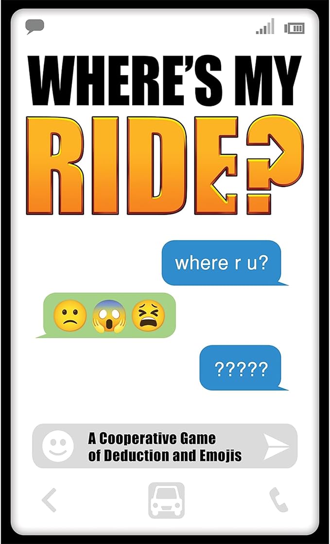 Where's My Ride? - Cooperative Deduction Game of Confusion & Emojis! Party Game, Ages 13+, 2-7 Players, 10-15 Min